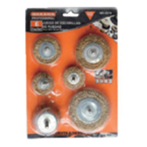 JGO ESCOBILLAS DE 6PCS MAKAWA