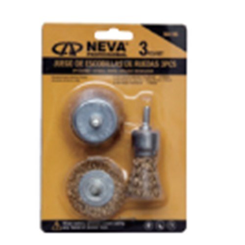 JGO ESCOBILLAS RUEDA 3PCS NEVA