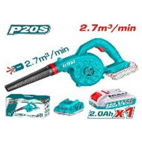 SOPLADORA INALAMBRICO 20V 2,7M3T CON CARG + BAT TOTAL