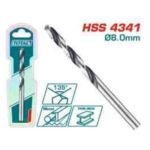 BROCA PARA METAL 4341 HSS 8MM TOTAL