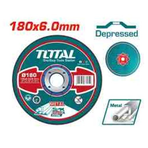 DISCO DESBASTE P METAL ABRASIVO 7" 180MMX6MM TOTAL