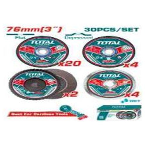 JGO DISCOS POR 30PCS CORTE Y DESBASTE 3" TOTAL