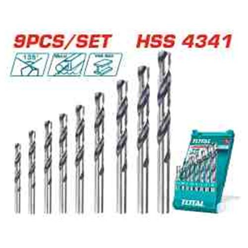 JGO BROCAS POR 9PCS P/ METAL HSS TOTAL