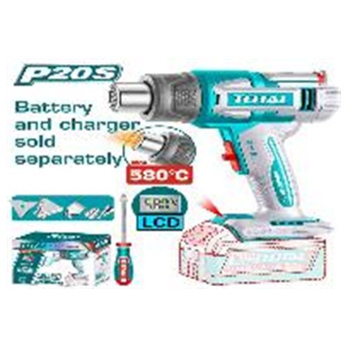 PISTOLA DE CALOR INALAMBRICO 20V CON LCD TOTAL