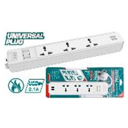 EXTENCION 3MTS 4 POSICION 13A CON USB TOTAL