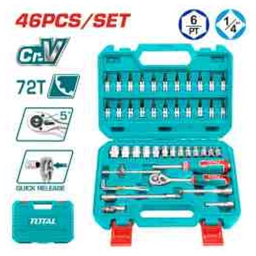 JGO DADOS POR 46 PCS 1/4" TOTAL