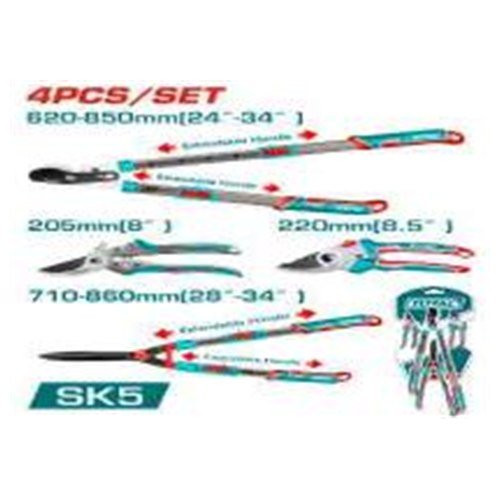 JGO TIJERAS PARA PODAR JARDIN POR 4PCS TOTAL