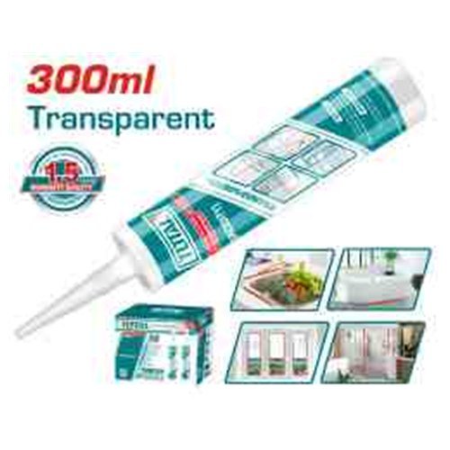 SILICONA SELLANTE TRANSPARENTE 300ML TOTAL