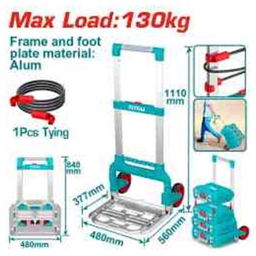 CARRO PLEGABLE CARGA 130KG TOTAL