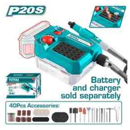 HERRAMIENTA MINIRECTIFICADORA  INAL 20V + 40 ACC  SIN BATERIA SIN CARGADOR