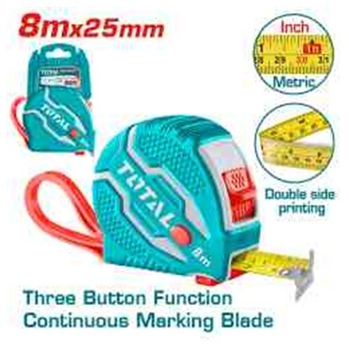 HUINCHA DE MEDIR 8MTS X 25MM TOTAL 3B