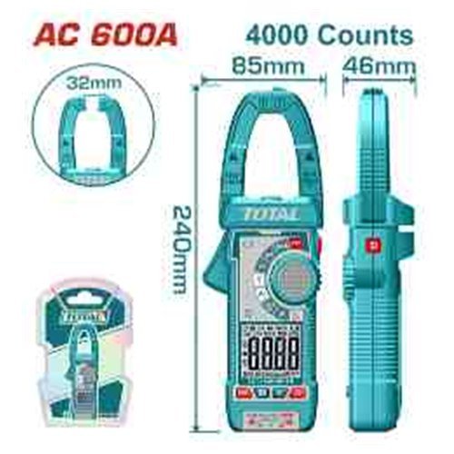 MULTITESTER DIGITAL DE TENAZA AC 600A TOTAL
