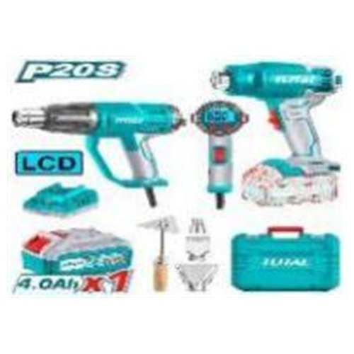 KIT DE PISTOLA DE CALOR INALAMBRICA Y ELECTRICA TOTAL