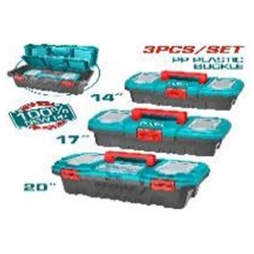 KIT CAJA HERRAMIENTA PLASTICA 3PCS 14"17"20"