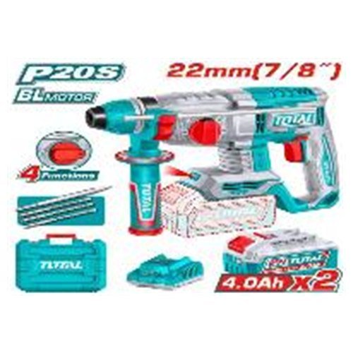 ROTOMARTILLO INALAMBRICO 20V 2.0J 22MM SDS PLUS TOTAL