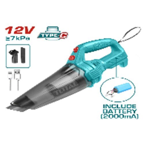 ASPIRADORA 12V/0.5L CON BATERIA 2000MA
