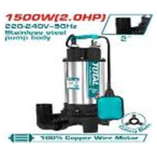 BOMBA SUMERGIBLE 1500W 2HP AGUA RESIDUALES TOTAL
